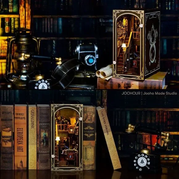 Diy Book Nook Kit, Dollhouse Miniature, Booknook Bookshelf Insert Decor Alley 3